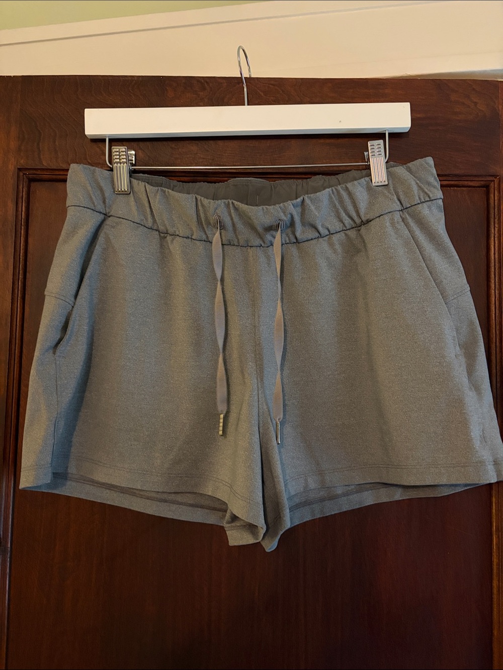 lululemon athletica Foam-Knit Drawstring Athletic Shorts - Light Gray
